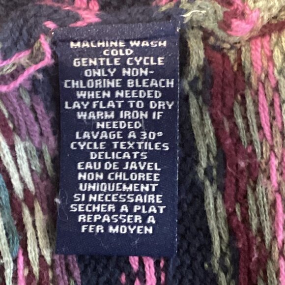 Chaps Cotton Blend Knit Button Vest Nordic Fair Isle Plus Sz 1X #237E - Picture 7 of 7